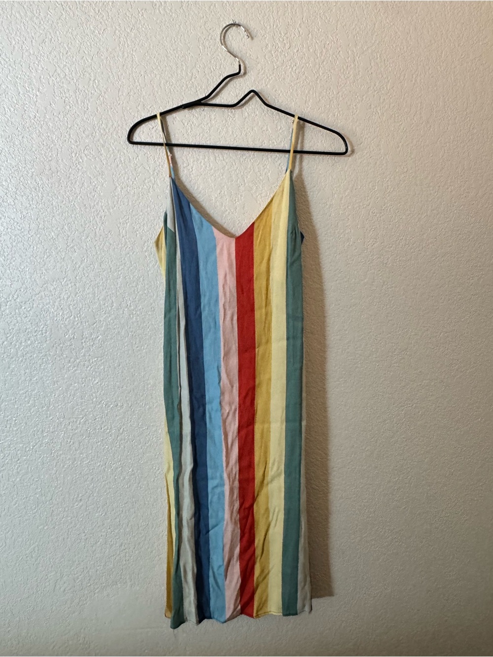 Reformation Multi-Stripe V-Neck Dress